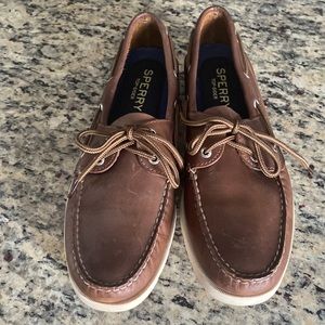 Mens Sperry topsider leather boats shoes worn once size 10.5